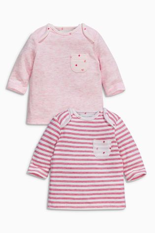 Pink Strawberry T-Shirts Two Pack (0mths-2yrs)